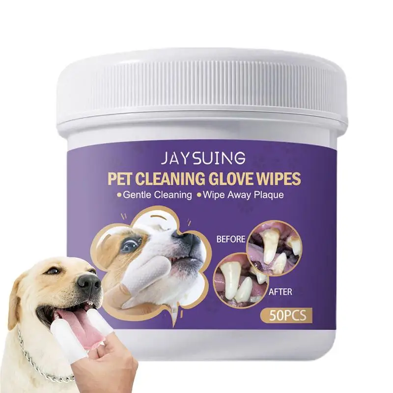 

Pet Finger Wipes 50pcs Cat and Dog Ear Cleaner Wipes Dog Cat Cochlear Care Wipes Pet Ear Wipes Pet Supplies for Dogs & Cats