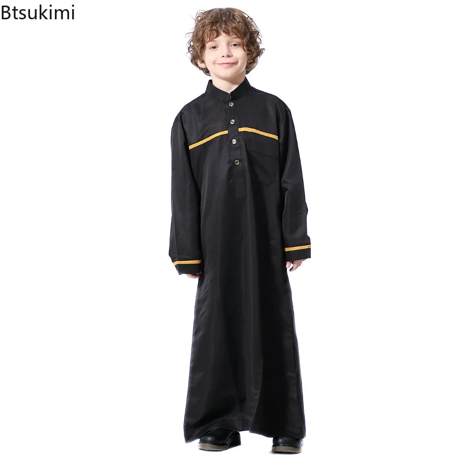 2023 Kids Abaya Muslim Long Sleeve Middle East Teenage Dress Habaya Dubai Robe Traditionnelle Arabe Islamitische Kleding Priere