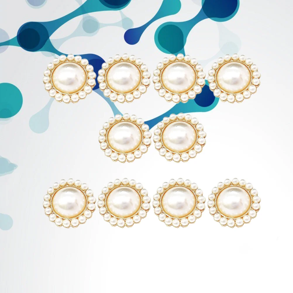

Buttons Button Clothes Bling Diy Pearl Round Decorativepants Waistband Flat Vintage Bucklefastener Buckles Alloy Beads Tack