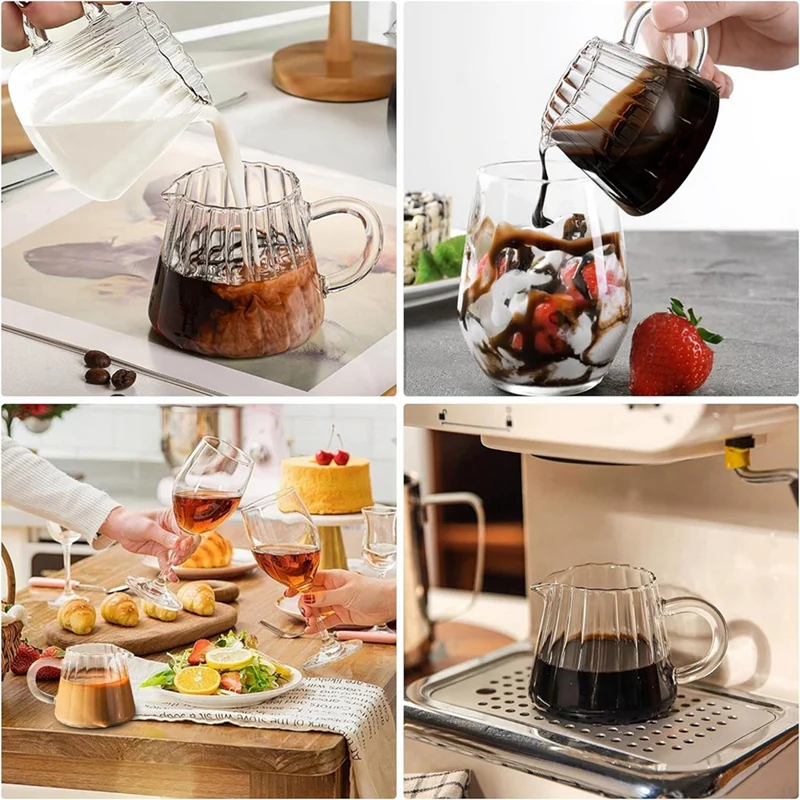 2 шт. стеклянный кувшин для взбивания в форме волны чая молока и кофе