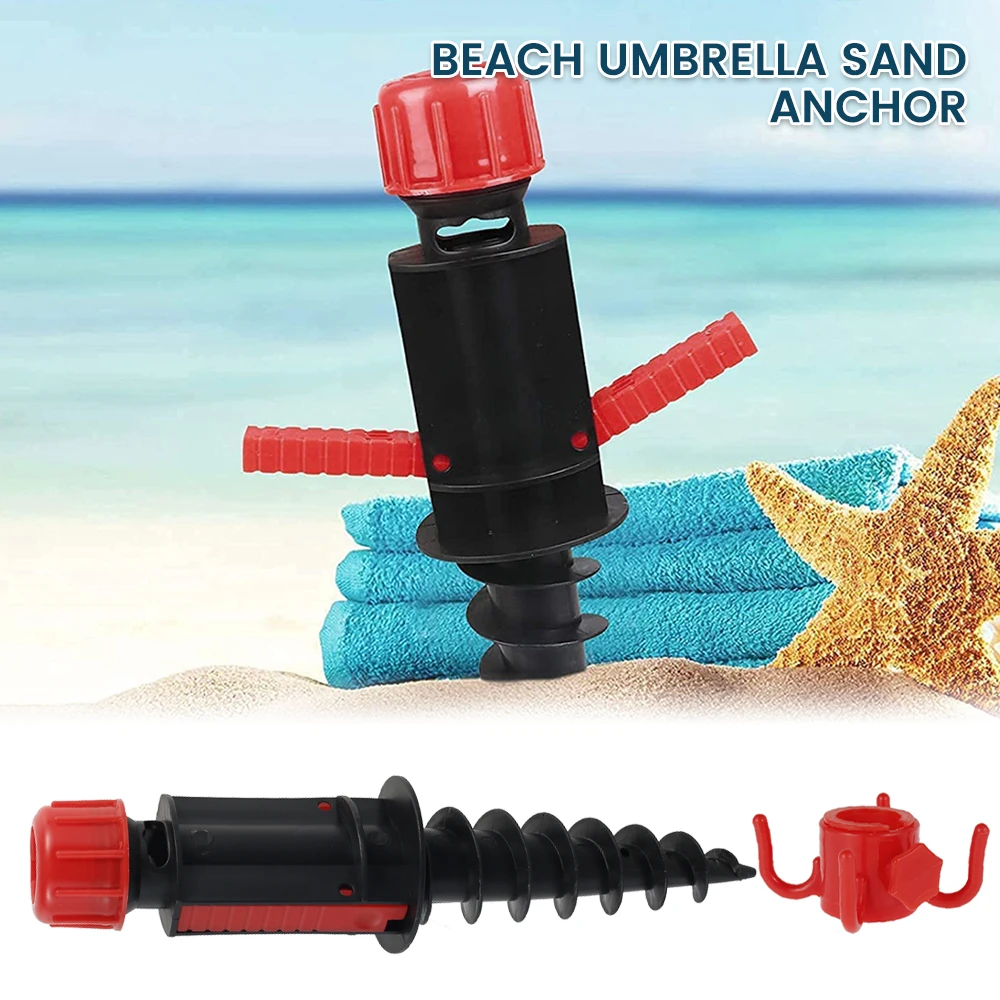 

Beach Umbrella Sand Anchor No Dig Ground Spike Parasol Support Spike Parasol Sand Holder Spiral Design Flag Pole Base Ground
