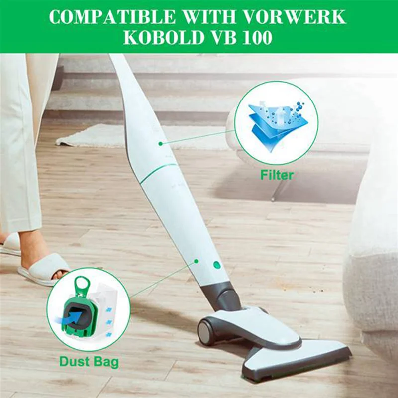 Vacuum Cleaner Bag for Vorwerk Kobold VB100 FP100 VB 100 FP Dust Filters