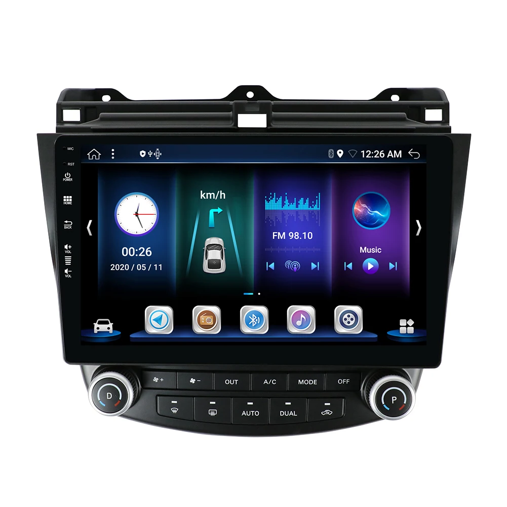 

factory direct sale Touch Screen 10.1 inch GPS touch screen radio for car Reversing image Car DVD Player for Honda Accord 2007