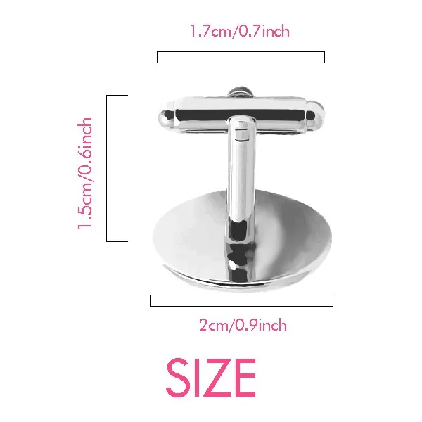 Круглые запонки-пуговицы с синей молекулярной структурой |