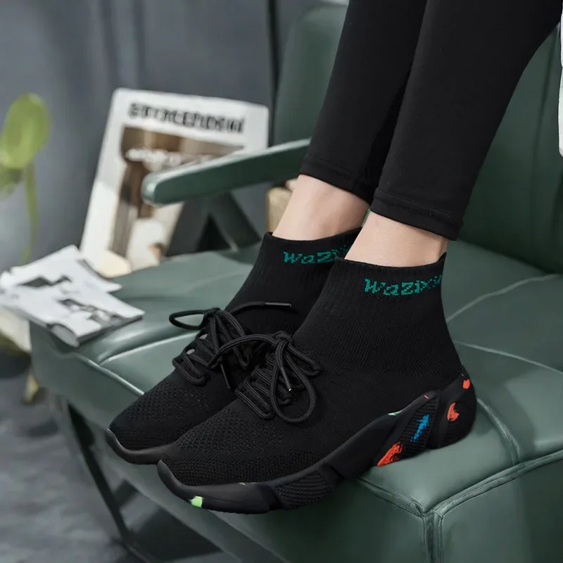 Высокие кроссовки для пожилых женщин новая женская спортивная обувь теннис 2024