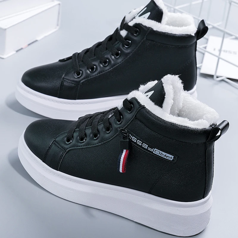 

2022 New Cotton Shoes Women's Winter Warm Fleece Shoes Casual Short Boots All-match Waterproof Student Snow Boots