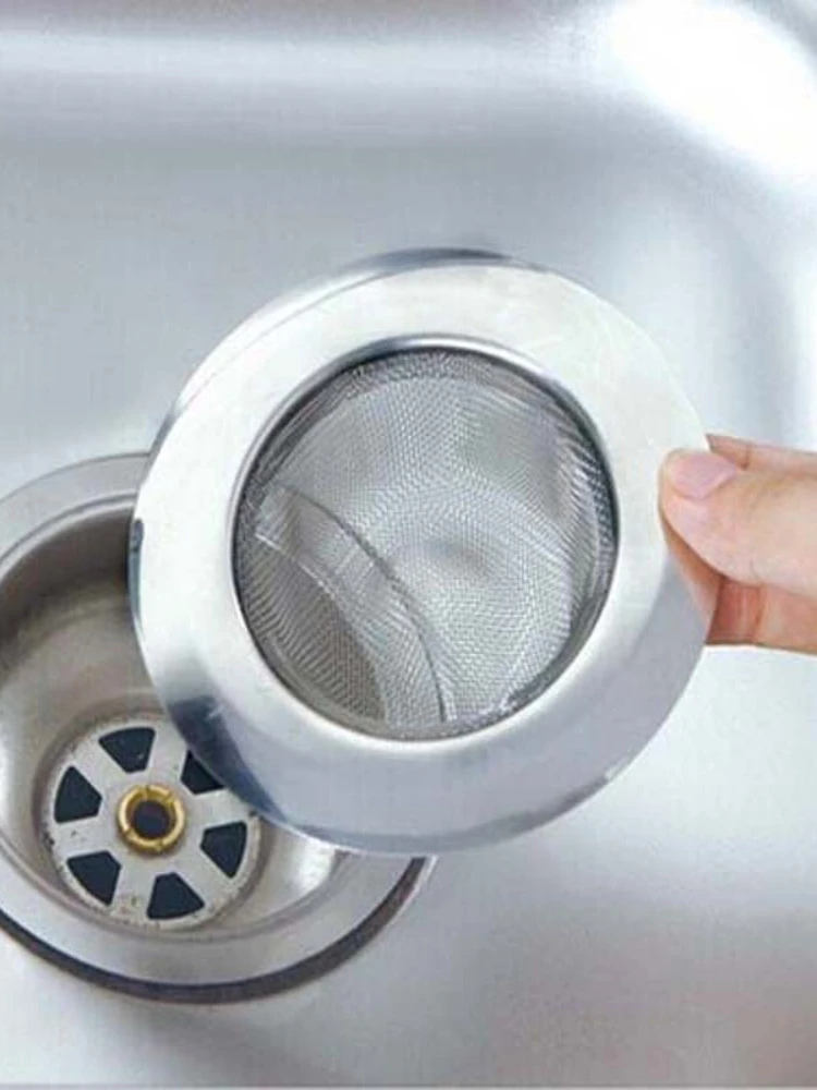 

Creative Household Stainless Steel Floor Drain Sewer Filter Screen Kitchen Bathroom Sink Net