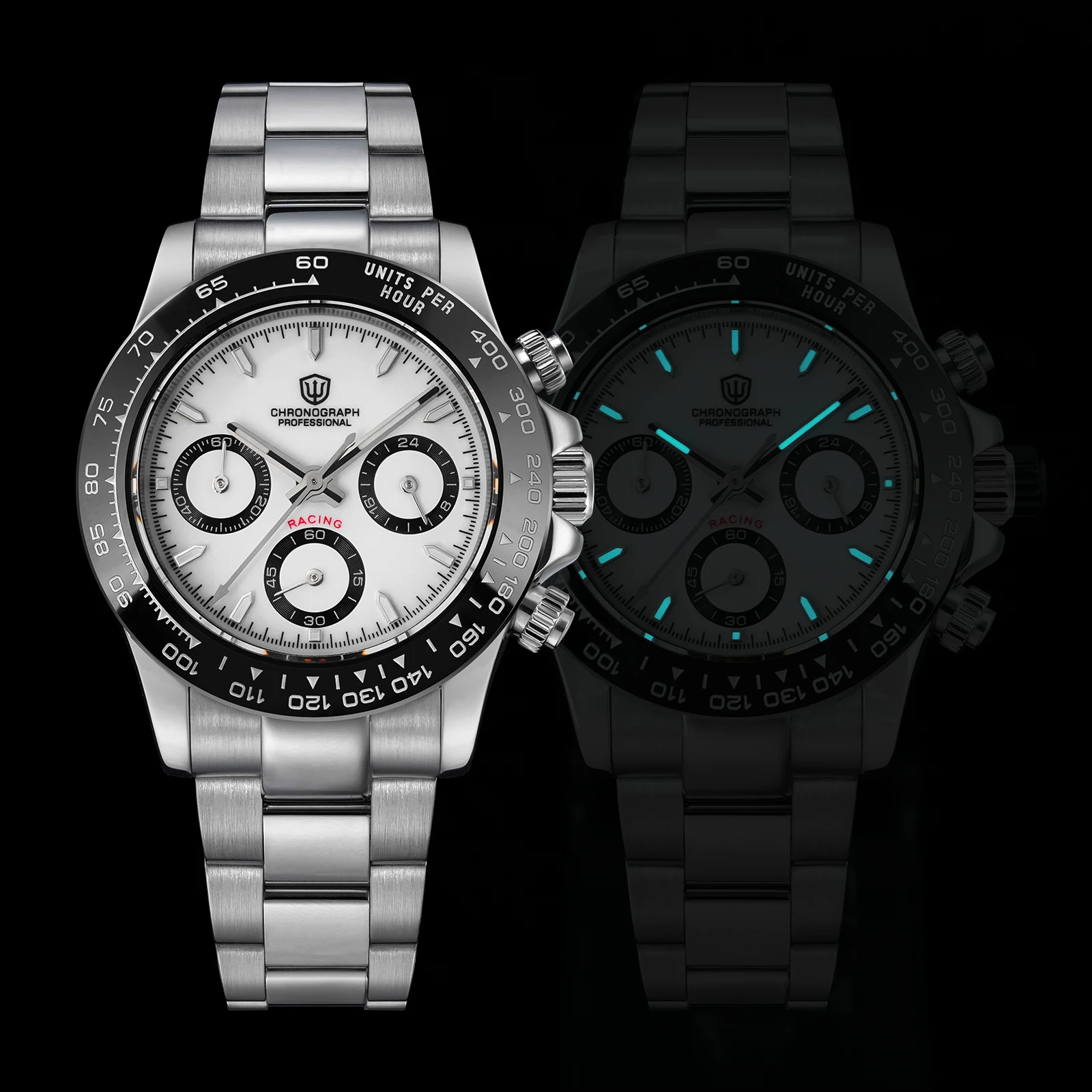 Фото Watchdives WD16500 V2 Кварцевые часы VK63 Sweep Спортивные часы с хронографом Сапфировое покрытие AR BGW9 Светящиеся водонепроницаемые часы №3