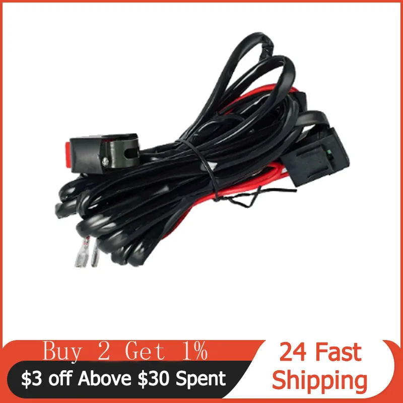 

Motorcycle Fog Light Wiring Harness LED Lamp Headlamp Refit Switch Relay Wire Motorbike Spotlight Cable Replacement Accessory