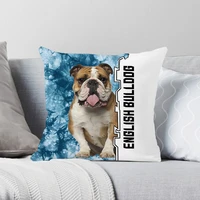 pet dog english bulldog pillowcase cute animals cushion cover bed pillowcase for car sofa home decor pillow case drop shipping