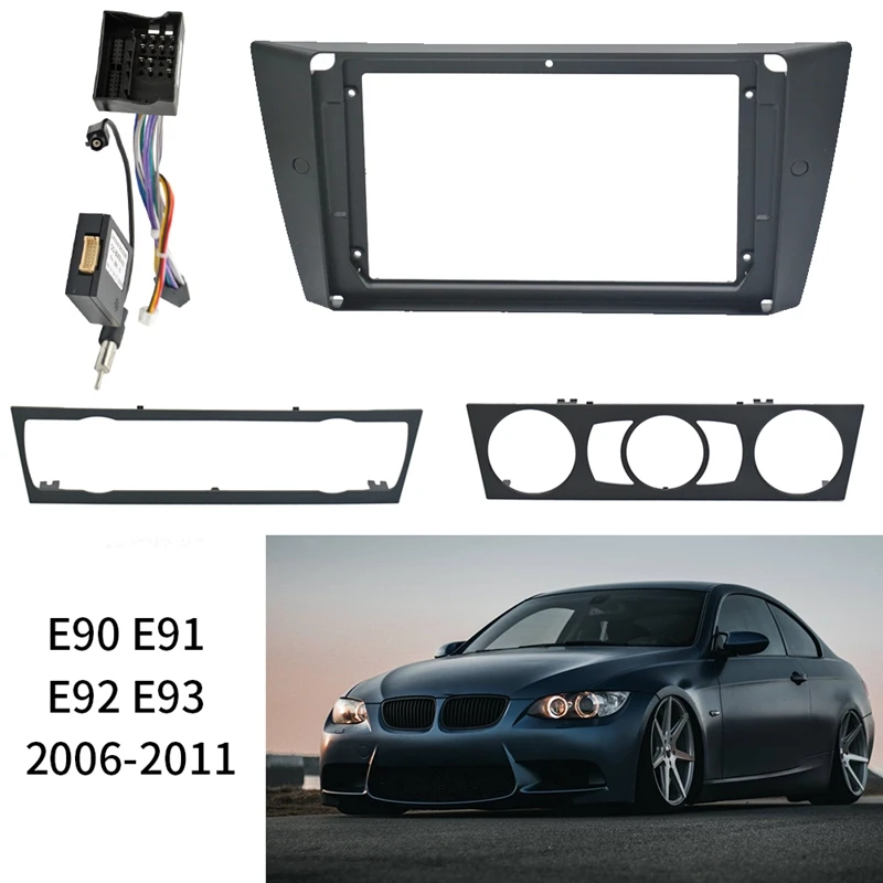 

9-дюймовая рамка для автомобильного DVD аудио фитинга адаптер для приборной панели панель для BMW 3 серии E90 E91 E92 E93 2006-2011