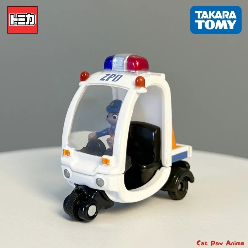 Фото TAKARA TOMY Zootopia 2, мини-полицейский автомобиль Джуди, игрушечная модель из сплава, серия Disney SP, игровой автомобиль, Коллекционная модель автомобиля №4