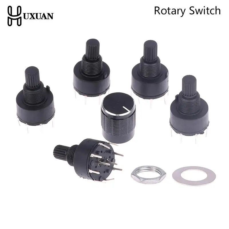 

RS16 16MM Rotary Band Switch 1 Pole 5/6/8 2 Pole 3/4 Position Handle Length 15MM Axis Band Switch