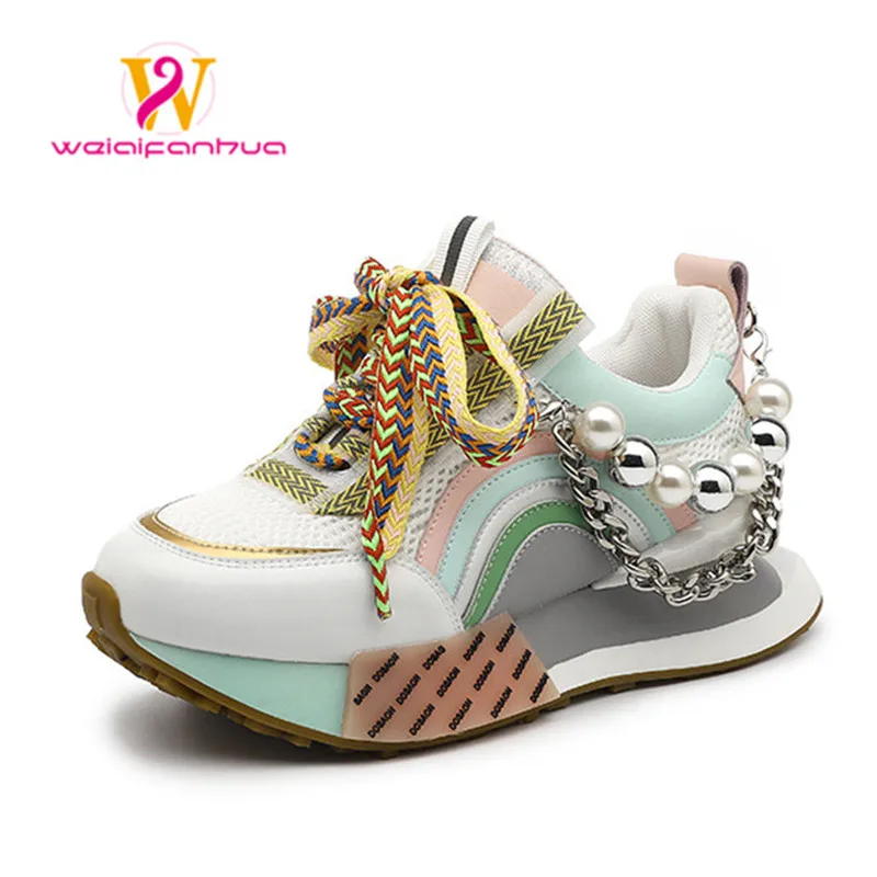 Sneaker women's genuine leather daddy shoes spring 2023 new versatile Forrest Gump platform casual shoes women breathable