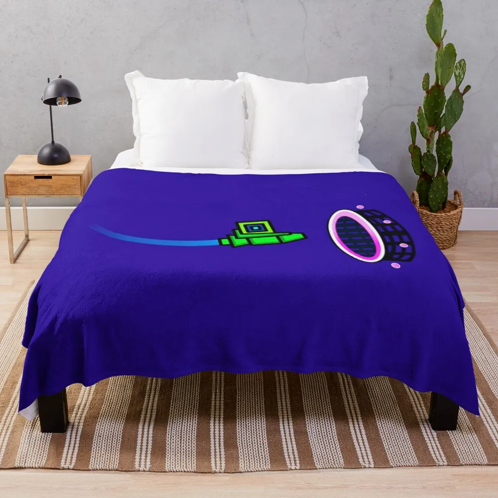 

Geometry Dash Throw Blanket retro blankets