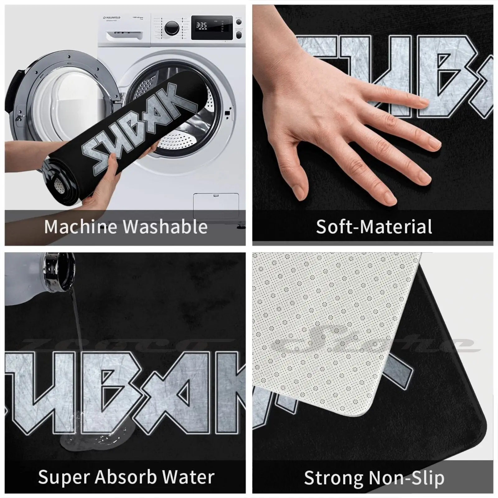 Коврик для прихожей Subak нескользящий мягкий коврик поглощения воды боевых