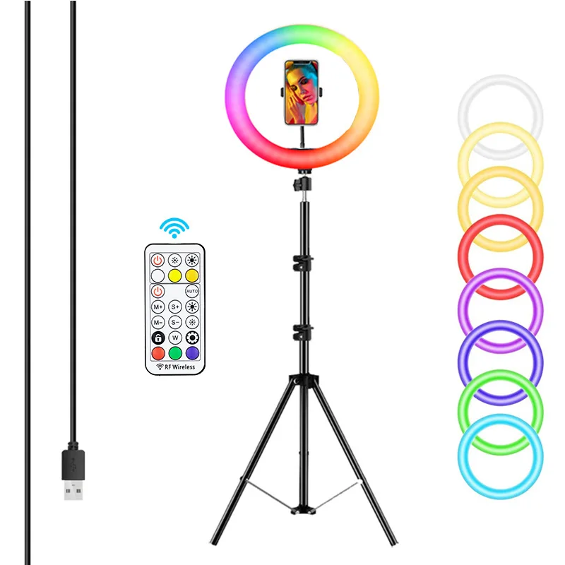 

10-inch RGB colorful ring light live fill light live beauty selfie ringlight