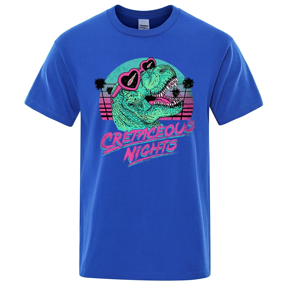 Футболка мужская с круглым вырезом крутая Свободная рубашка принтом кремовых