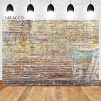 laeacco vintage red brick wall photography backdrop baby birthday party wedding home interior decor portrait photo background