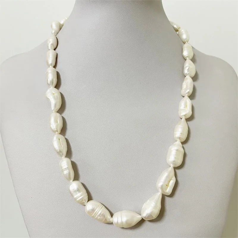 

8*10*18-20MM Big Natual Baroque Pearl Necklace Irregular Shape Natural Keshi Beads Women Luxury Gemstone With Customize