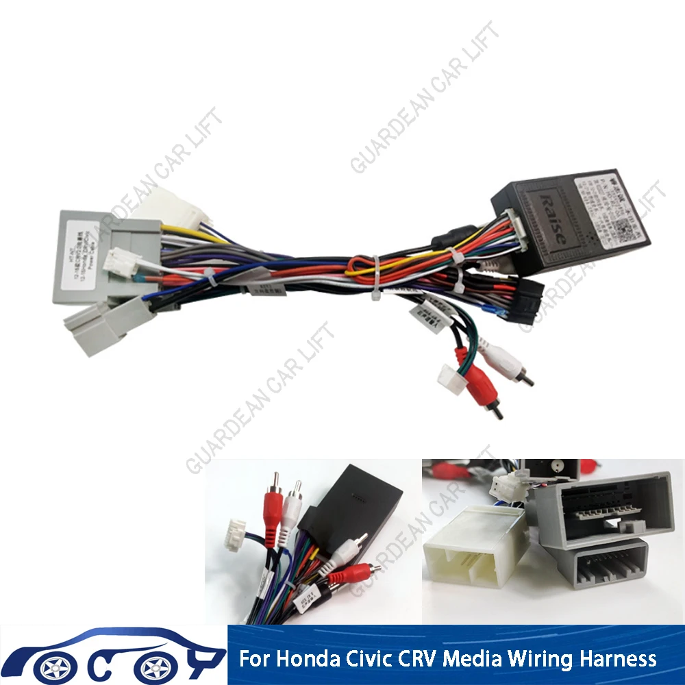 16pin Android Power Calbe Adapter For Honda Civic Crv 2012-2015 Media Wiring Harness