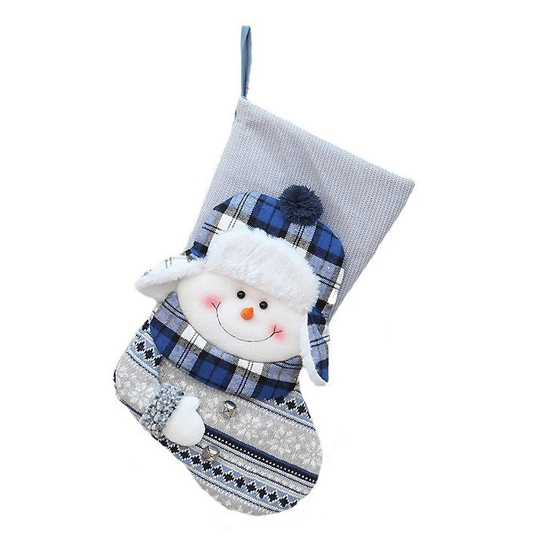 Рождественские чулки мультяшный снеговик кукла носок подарочная сумка для