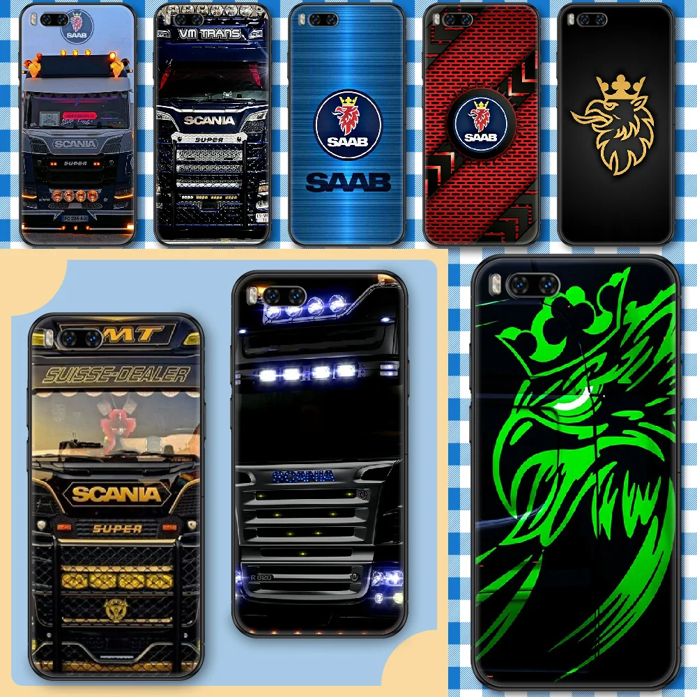 

saabs truck logo scaniaes Phone Case For Xiaomi Mi Note 8 9 10 11 9T 10T A3 Lite Pro Ultra black silicone waterproof soft back