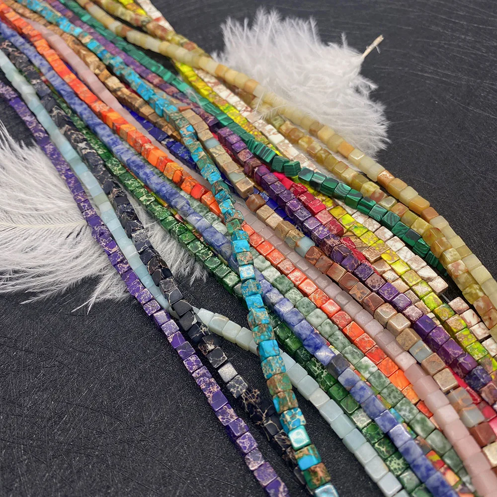 

Exquisite Square Imperial Turquoise Loose Beads Cubic Stone Fashion DIY Necklace Jewelry Making Craft Charm Bracelet Accessories
