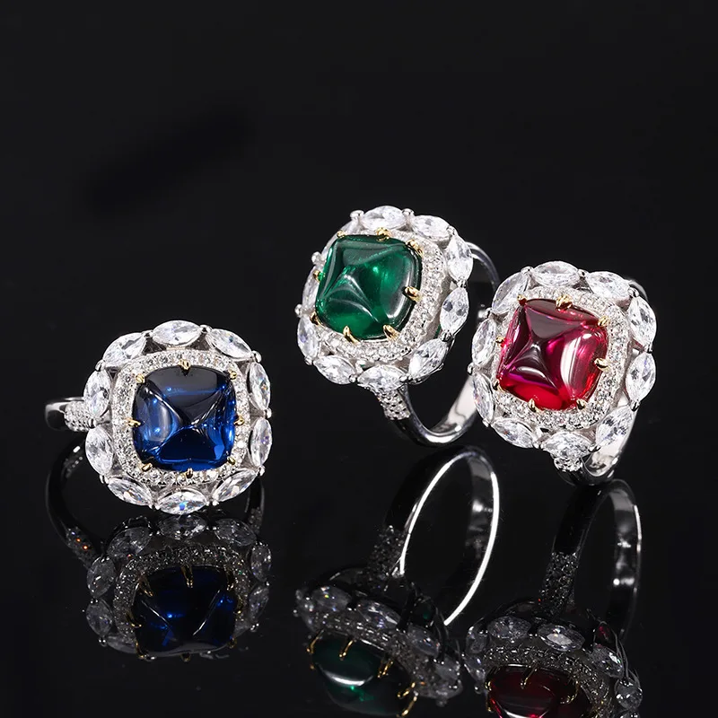 Полностью Серебряная Женская Драгоценная камня S925 10*10