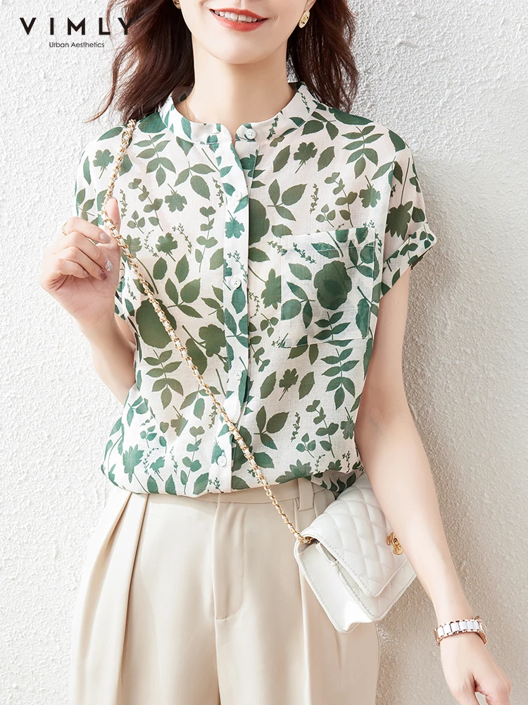 Блузка VIMLY для женщин элегантная женская блузка с цветочным рисунком на