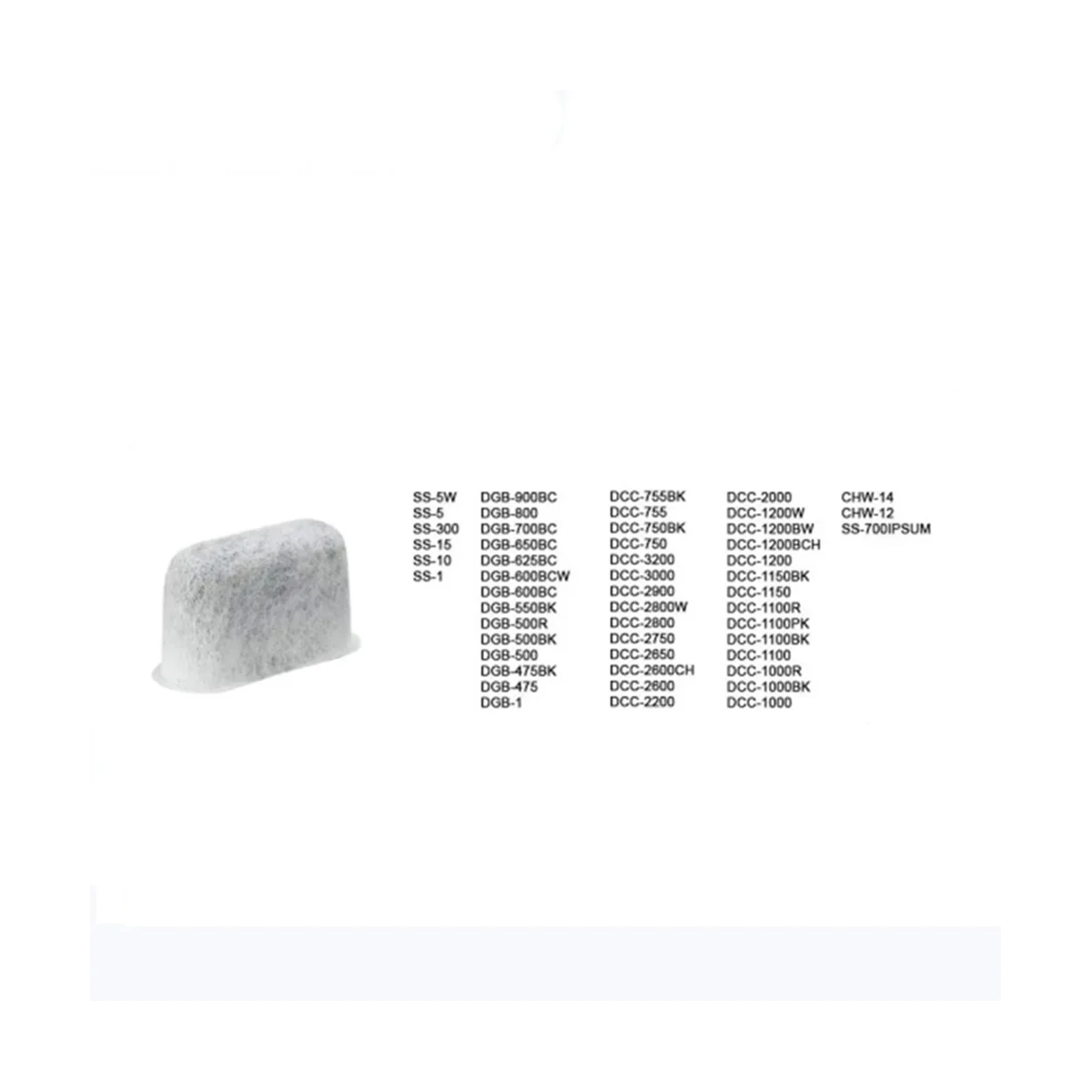 

10Pcs Replacement Activated Charcoal Water Filters for Cuisinart Coffee Machines