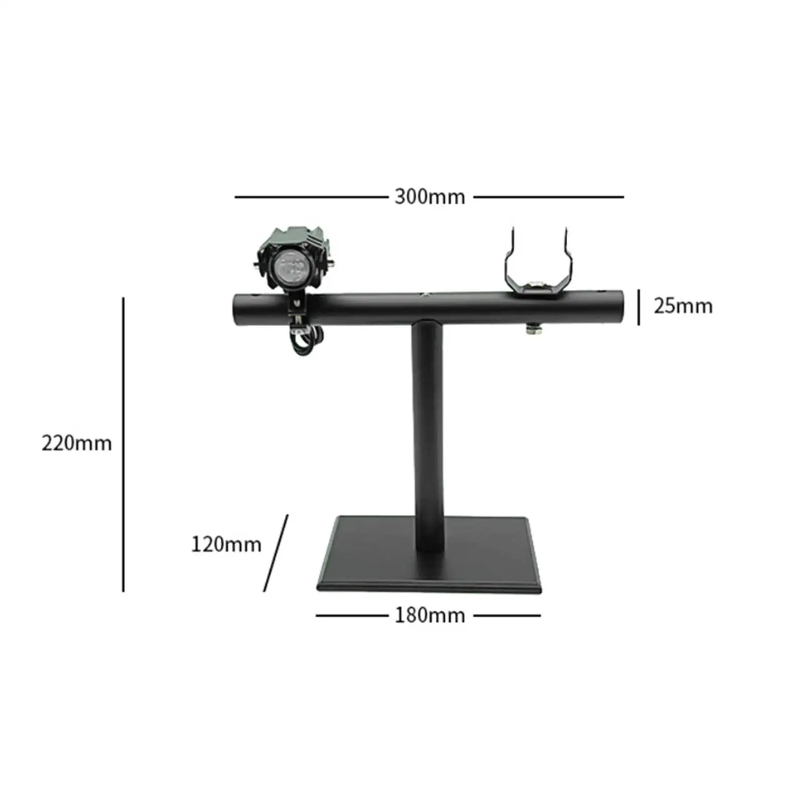 Motorcycle Lights Display Stand T Shaped Metal Holder Organizer Desktop Car Light Auto