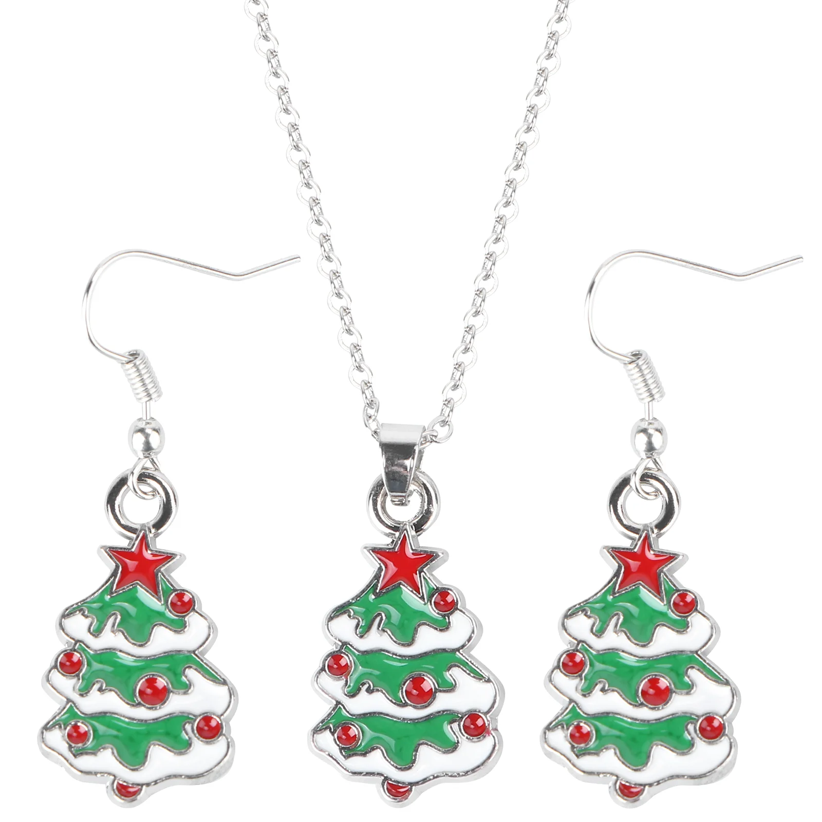 

1 Set of Pendant Necklace Dangle Earrings Accessory Set Lovely Christmas Present
