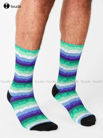 Гей-Человек Прапор Гордости Лгбтq + Сообщество Носки Кошачьи Носки Женская Мода Творческий Досуг Забавное Искусство Абстрактная Картина Маслом Носки Забавные