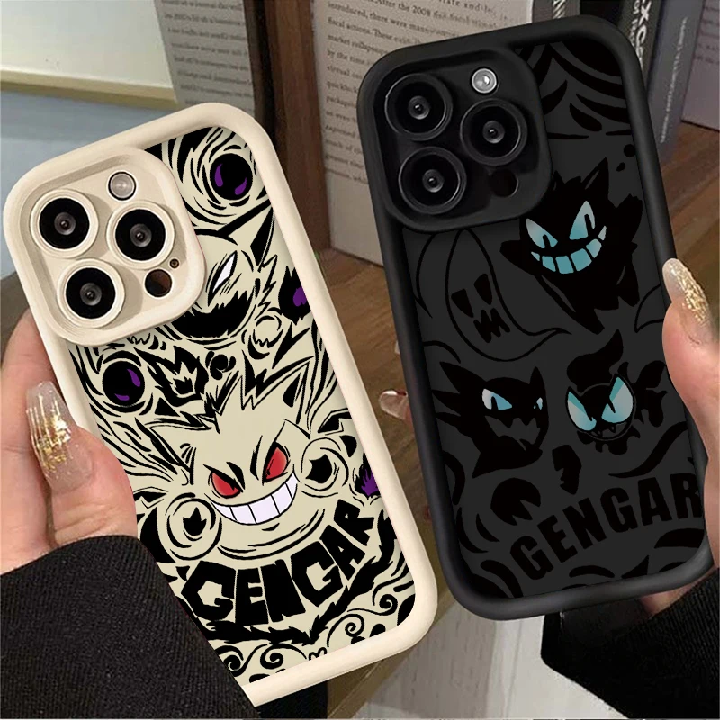 Роскошный чехол Pokemon Gengar для Samsung Galaxy A54 A34 A14 A73 A53 A33 S24 Ultra S23 S22 S21 Plus FE мягкие