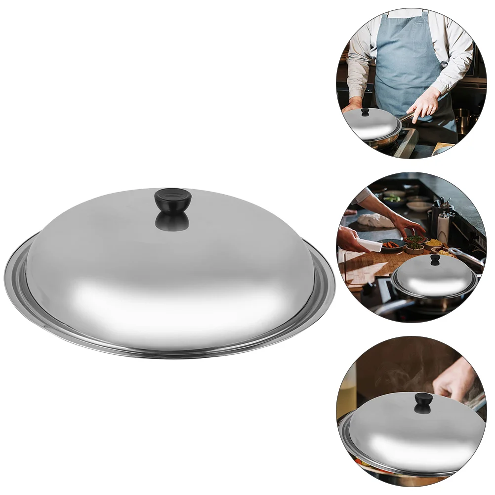 

Lid Pan Pot Cover Replacement Frying Bakeware Metal Protector Skillet Universal Steel Stainless Cooking Potslids