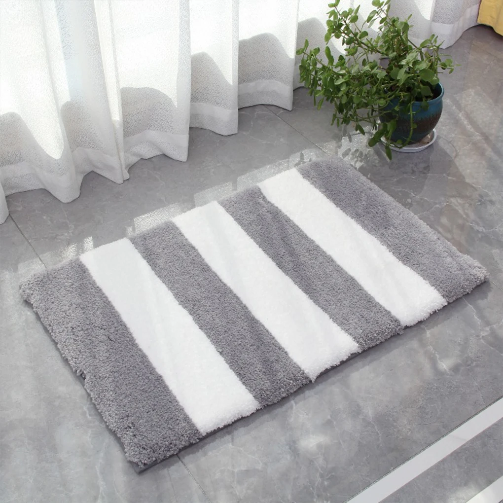 

Comfortable Bathroom Shower Mat For Added Relaxation Easy To Install Stylish Bathroom Carpet black white 41cm 61cm