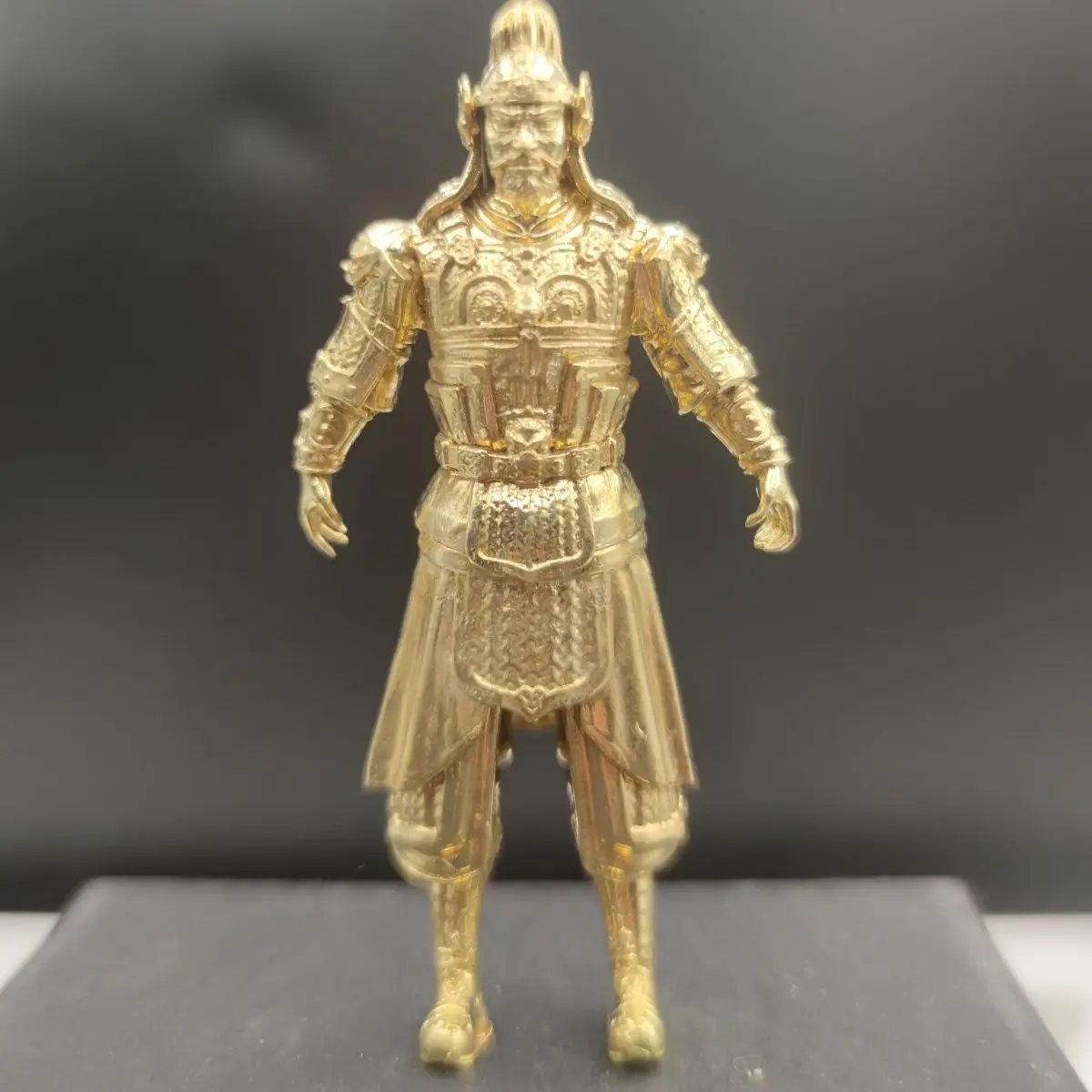 

7 cm pure copper ancient general armor officer terracotta warriors and horses Vedo patron saint ornament decoration gift