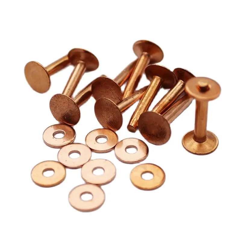 

10pcs 9x12mm Copper Hose Saddlers Rivets With Washers