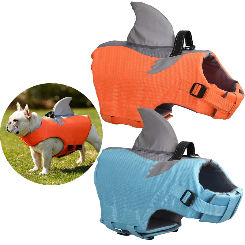 

Jacket Safety Shark Life Clothes Boating Beach Pet Supplies Vests Lifesaver Pool Shark Dog Mermaid Swimsuit Swimming For Vest