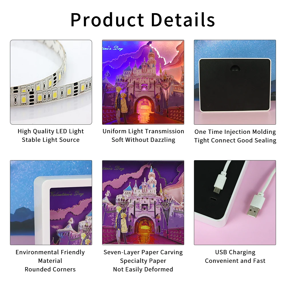 3D Бумажная рамка для фотографий сделай сам бумажная рукоделие теней бумаги