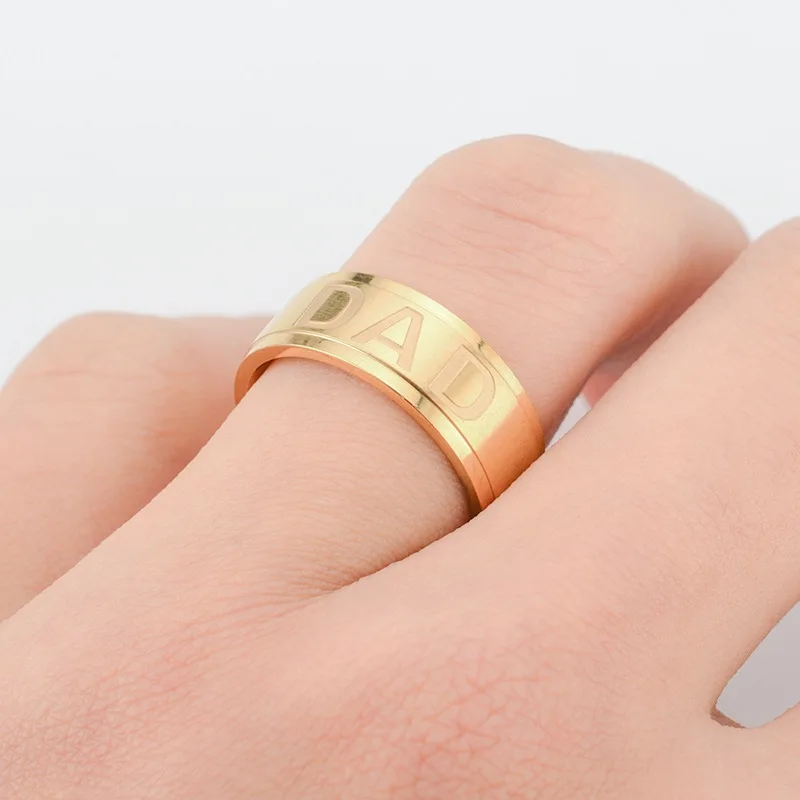 

Popular Stainless Steel Frosted Ring Father's Day Titanium Steel Men's Ring