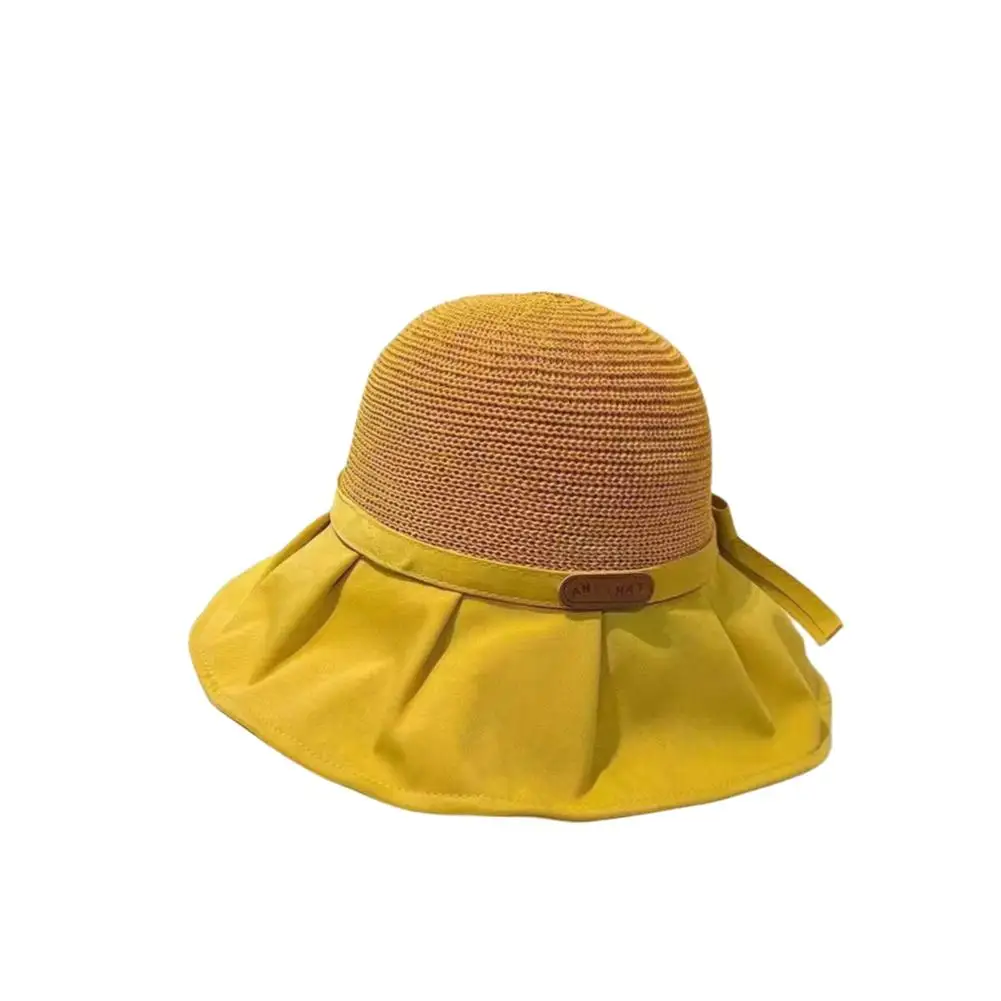 Панама хлопковая с завязками для женщин и девушек модная от солнца однотонная
