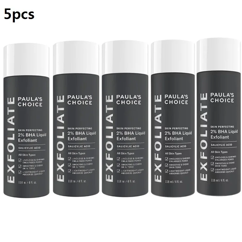 5PCS Paulas Choice-SKIN PERFECTING 2% BHA Liquid Salicylic Acid Exfoliant-Facial Exfoliant For Blackhead,Enlarged Pores Wrinkles