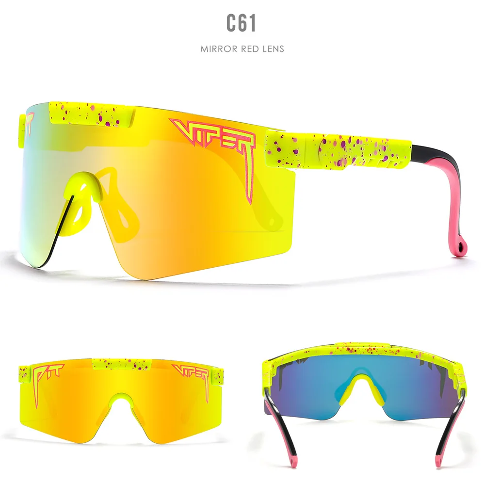 

Pit Viper Polarized Sunglasses The 2000S Oversized Men TR90 Unbreakable Cool Sport Shades Mirror UV400 Lens With Free Box