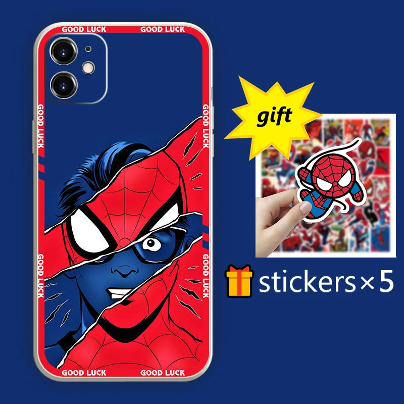 

iphone 8 case Mobile Phones for funda iphone 13 12mini 11 14 PROMAX Cover iphone 6 7 PLUS iphone xs max case XR Marvel SpiderMan