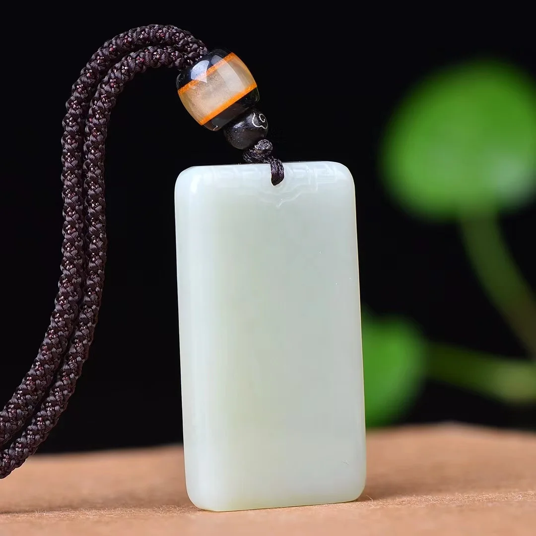 Изысканный кулон Hetian Jade Ping An Wu Shi Brand ювелирные изделия 4037 #