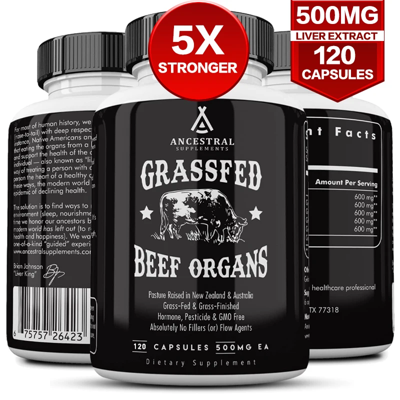 Grass-Fed Beef Organs (Dried) - Supports Liver, Heart, Kidney and Prostate Health