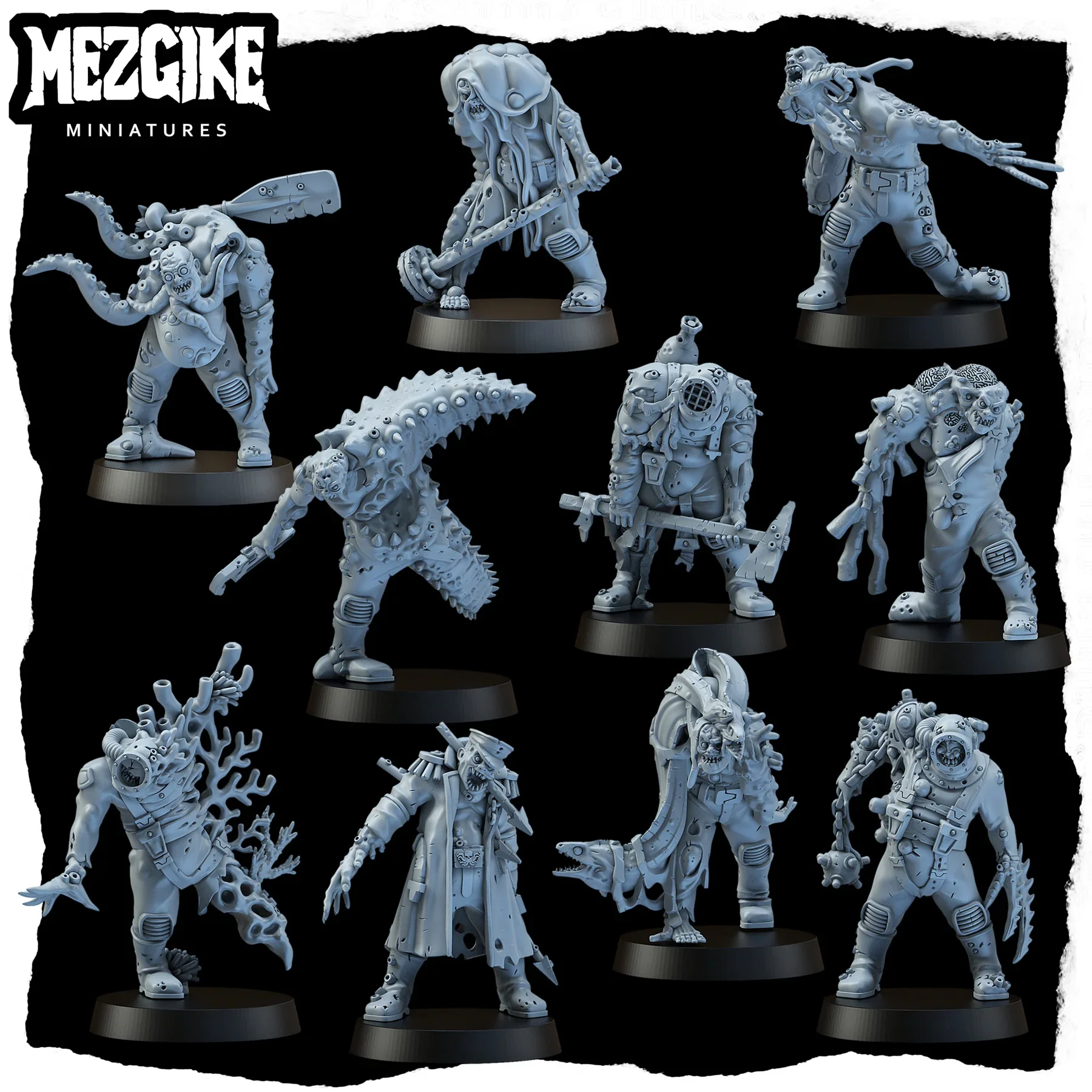 Фото Rigwalkers, horde B, Миниатюра чумного монстра, Infested Proxy Figure, Pustulent Fighter, 3D-печатная модель, настольный Wargame TRPG №1