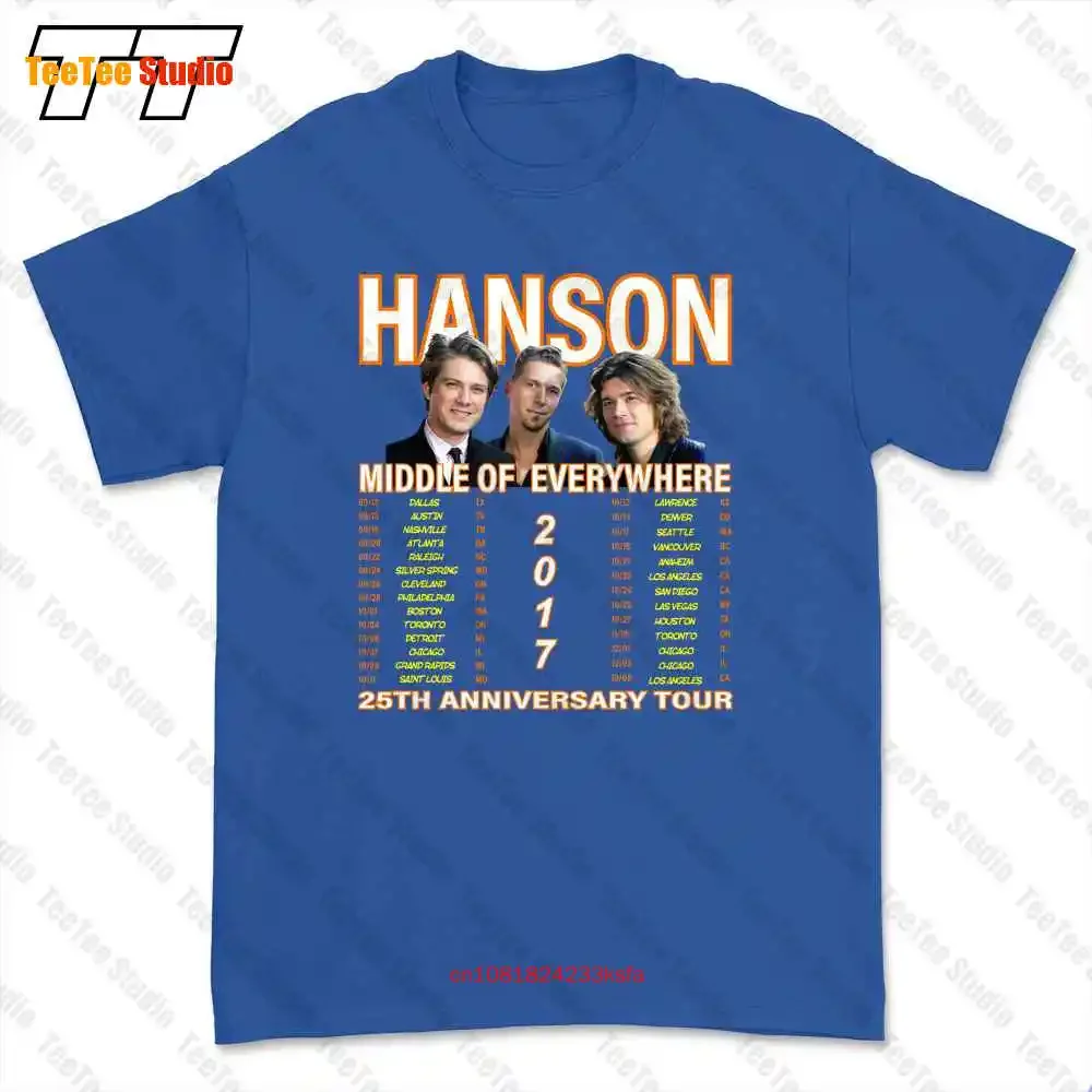 Hanson Middle Of Everywhere Tour 2017 T-shirt Tee 7L39
